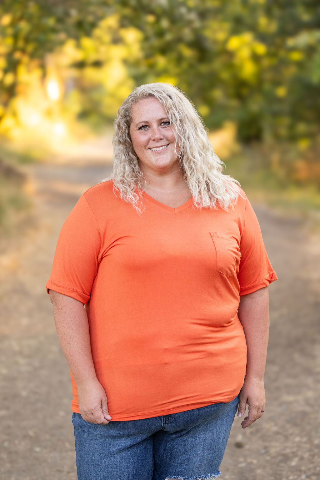 IN STOCK Sophie Pocket Tee - Pumpkin | Women's Short Sleeve