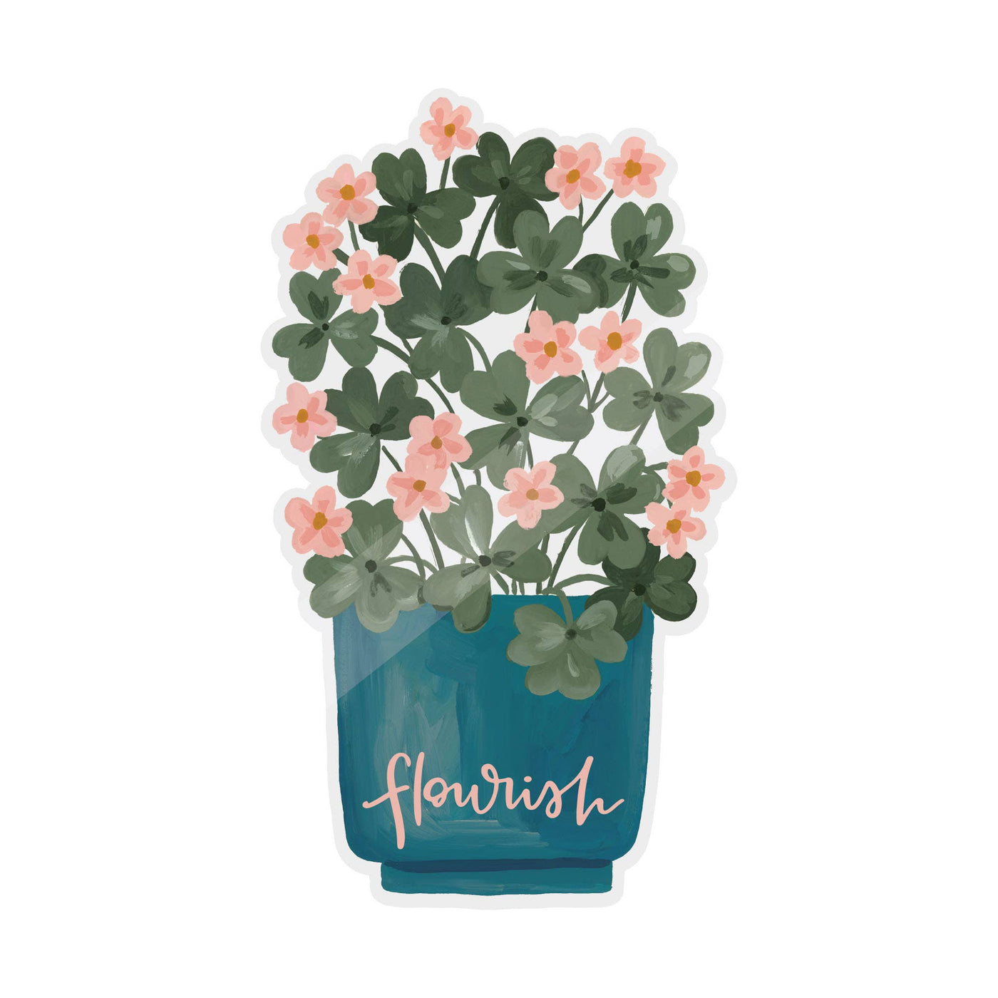 Flourish Plant Clear Decal Sticker