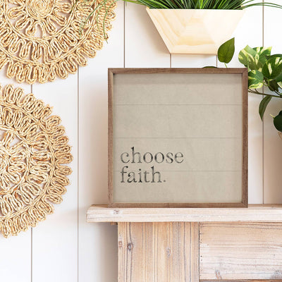 Choose Faith Antique: 12 x 12 x 1.5