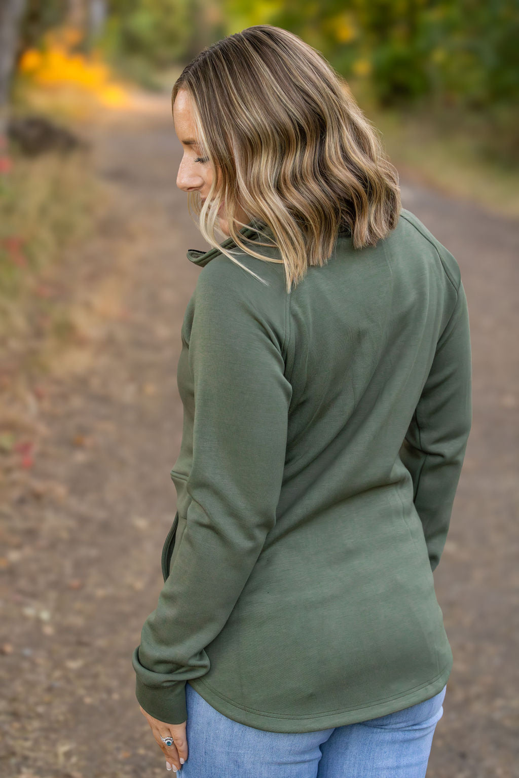 IN STOCK Mia Scuba Halfzip - Olive