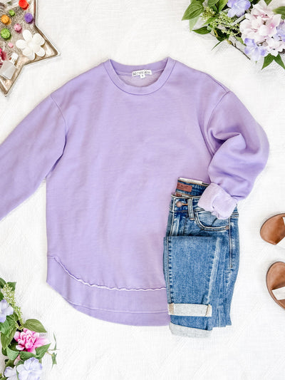 IN STOCK Vintage Wash Pullover - Lavender