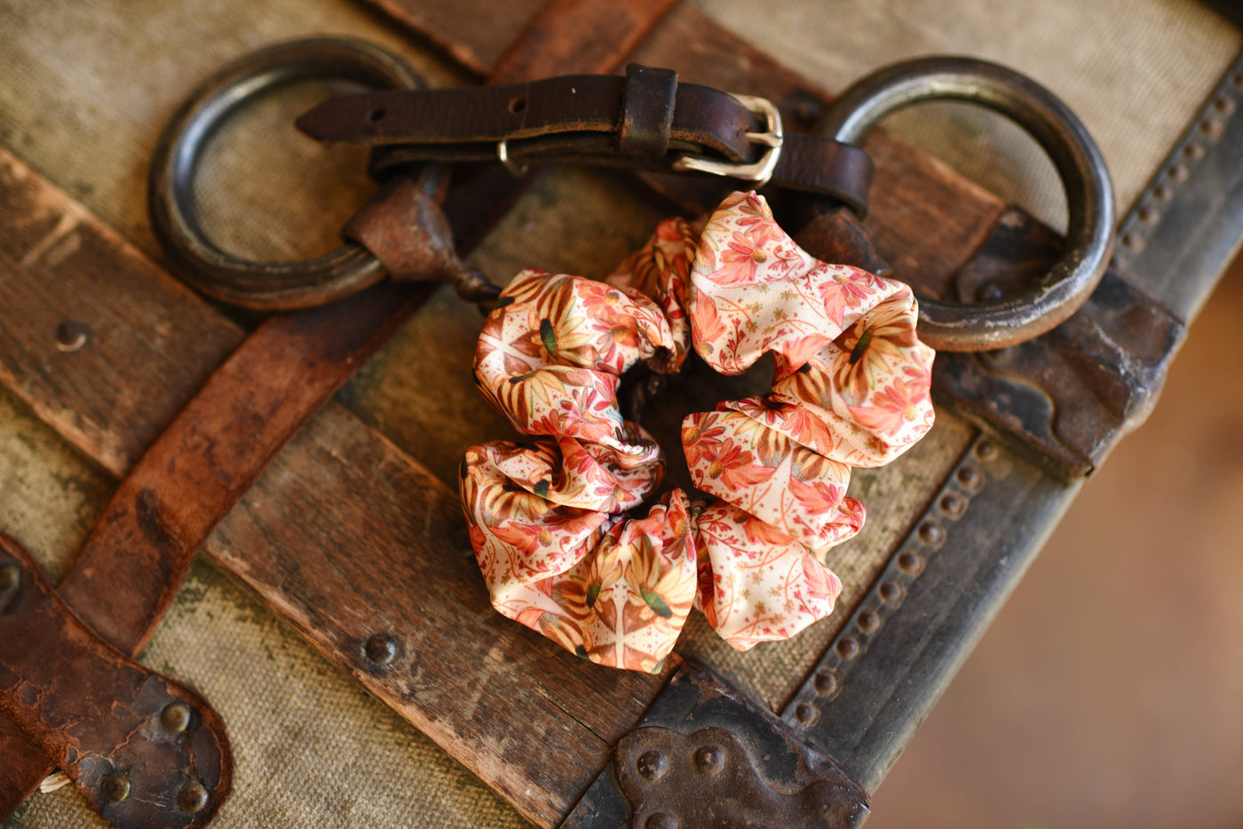 Lucky Wildflowers Scrunchie Cowgirl Hair Accessory - Stocking Stuffer Gift