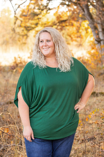 IN STOCK Darcy Dolman Top - Forest Green | Women's Flowy Top