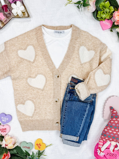 IN STOCK Sweetheart Cardigan - Tan