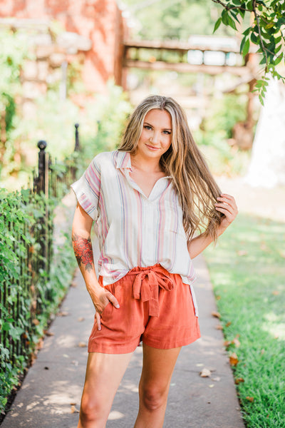 Sienna Paper Bag Tie Waist Shorts
