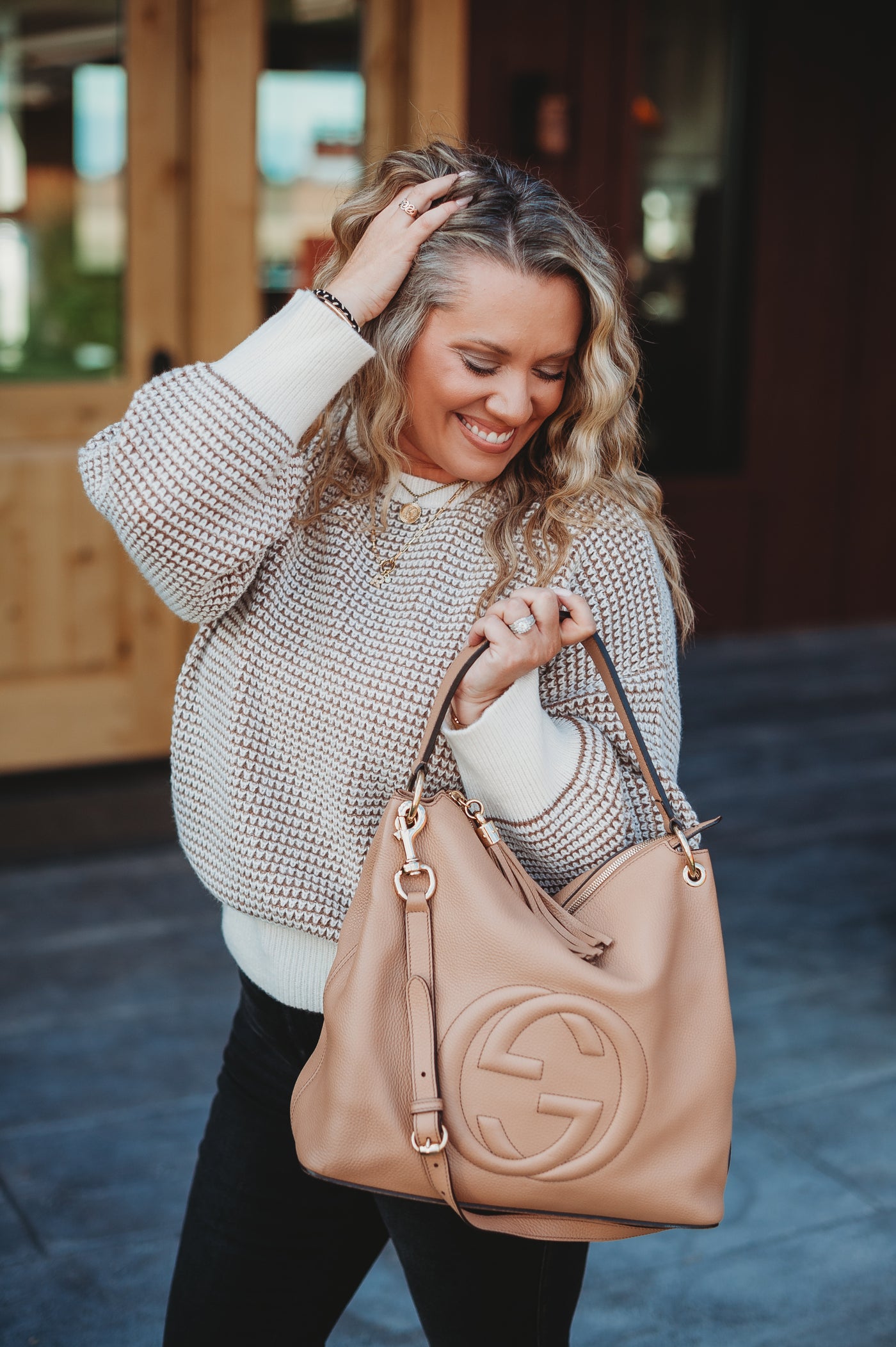 IN STOCK Charlotte Sweater - Mocha and Cream