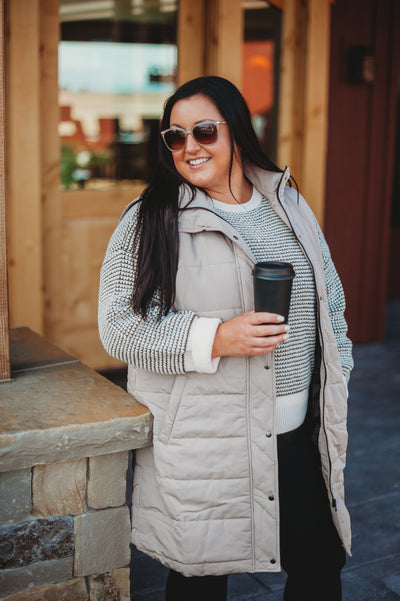 IN STOCK Charlotte Sweater - Olive and Cream