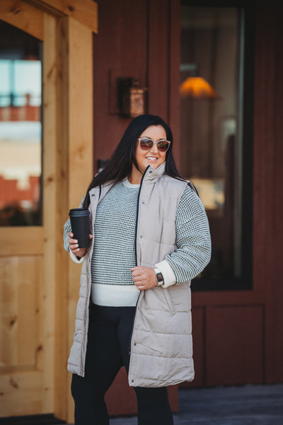 IN STOCK Charlotte Sweater - Olive and Cream