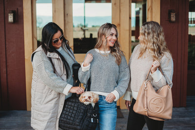 IN STOCK Charlotte Sweater - Black and Cream