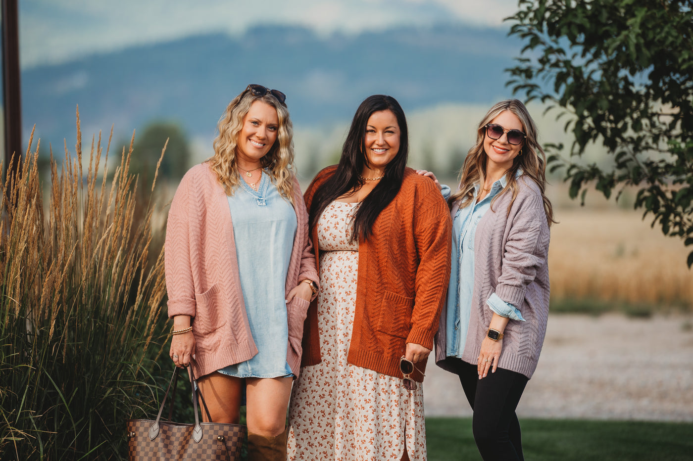 IN STOCK Billie Open Knit Cardigan - Dusty Rose