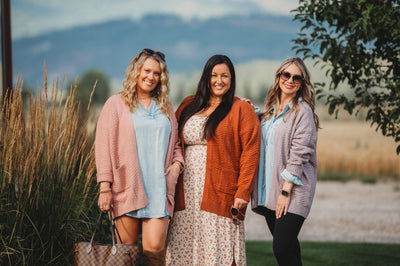 IN STOCK Billie Open Knit Cardigan - Dusty Rose