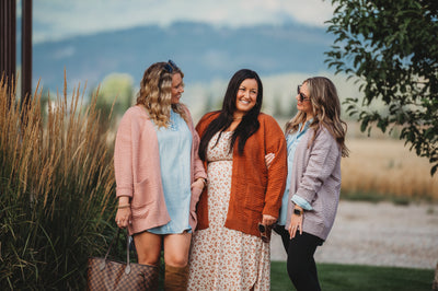 IN STOCK Billie Open Knit Cardigan - Dusty Rose
