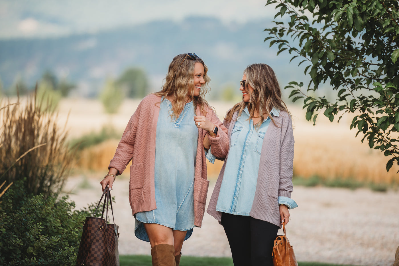 IN STOCK Billie Open Knit Cardigan - Dusty Rose
