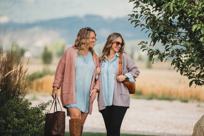 IN STOCK Billie Open Knit Cardigan - Dusty Rose