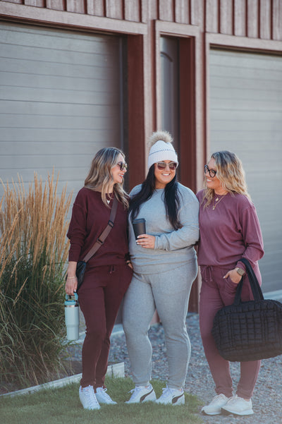 IN STOCK Corrine Joggers - Burgundy
