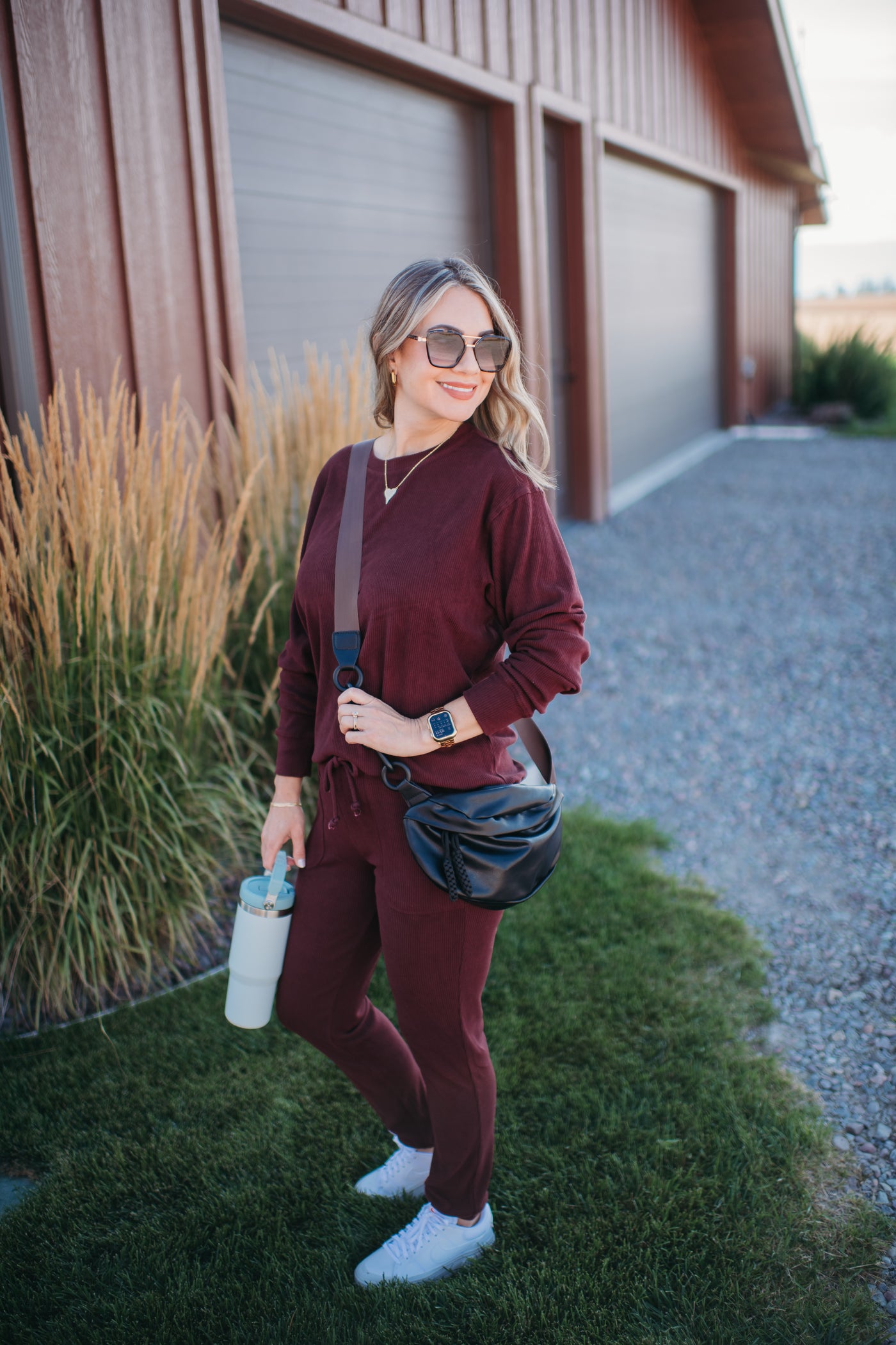 IN STOCK Corrine Ribbed Pullover Top - Burgundy