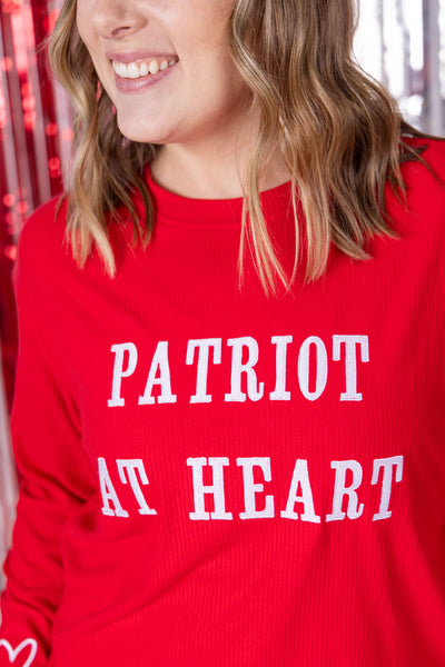 IN STOCK Corrine Embroidered Pullover Top - Patriot at Heart