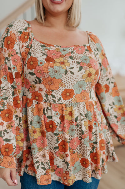 Fall For Florals Babydoll Top