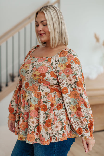 Fall For Florals Babydoll Top