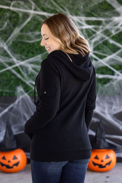 IN STOCK Pixie Pocket Halfzip Hoodie - Black