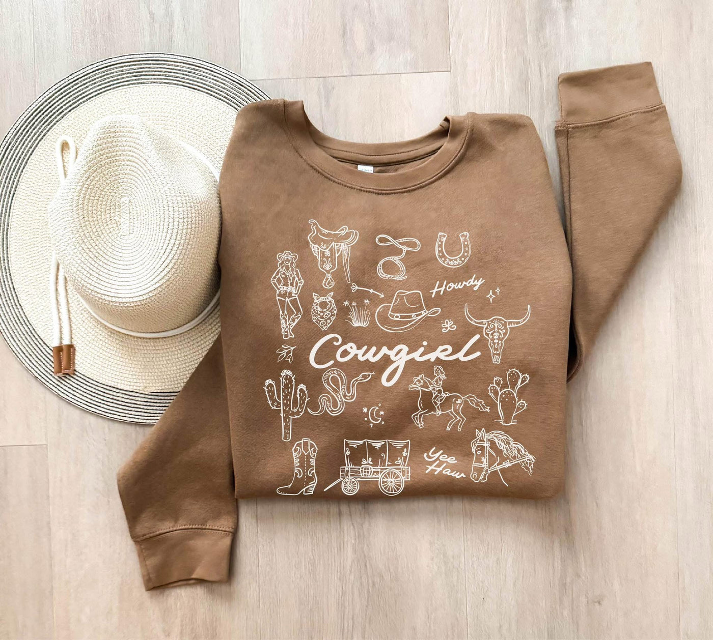 Whimsical Cowgirl Sweatshirt 10.23