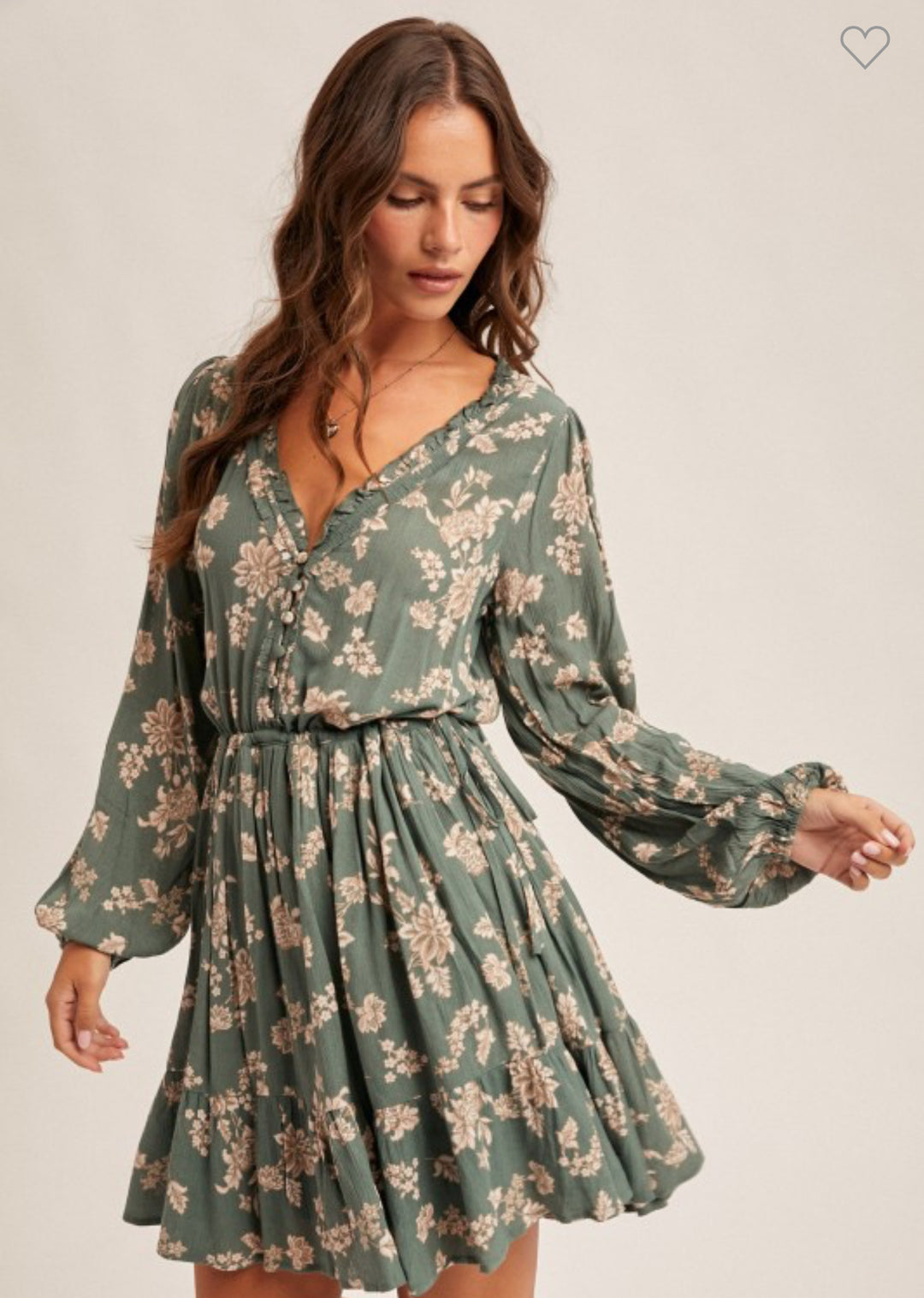 Hunter Green Floral Mini Dress – Orchard Ave Boutique