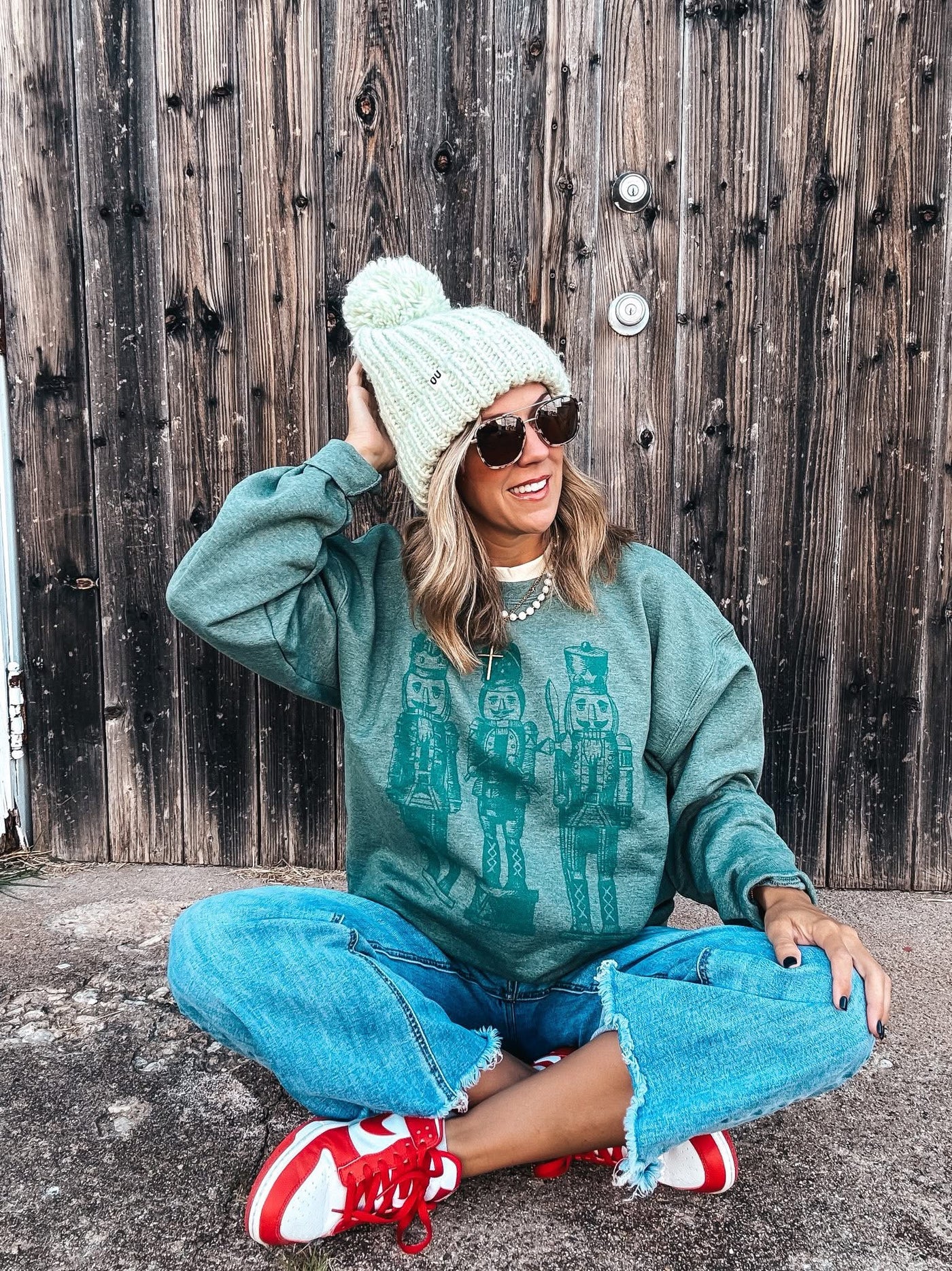 Heather Evergreen Nutcracker Sweatshirt
