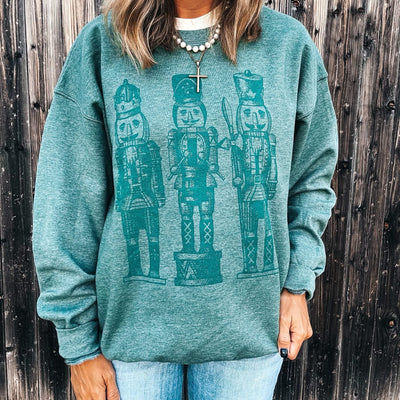 Heather Evergreen Nutcracker Sweatshirt