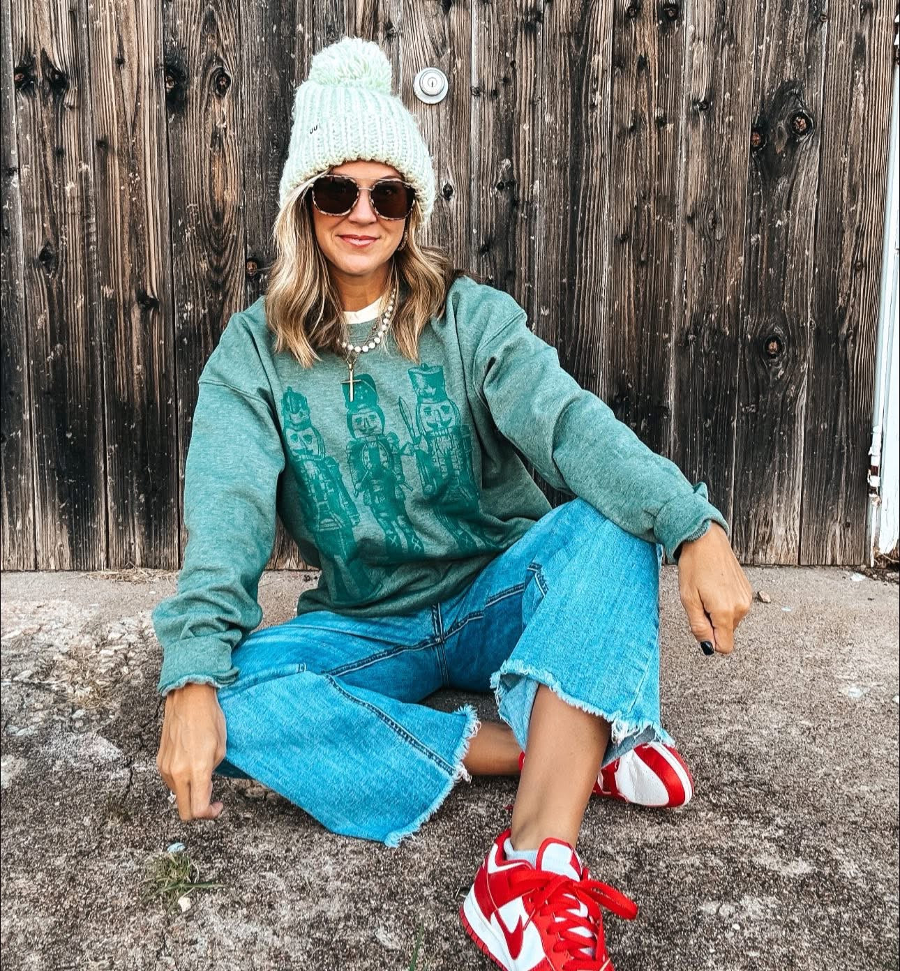 Heather Evergreen Nutcracker Sweatshirt