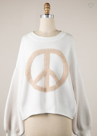Peace & Cozy Knit Sweater