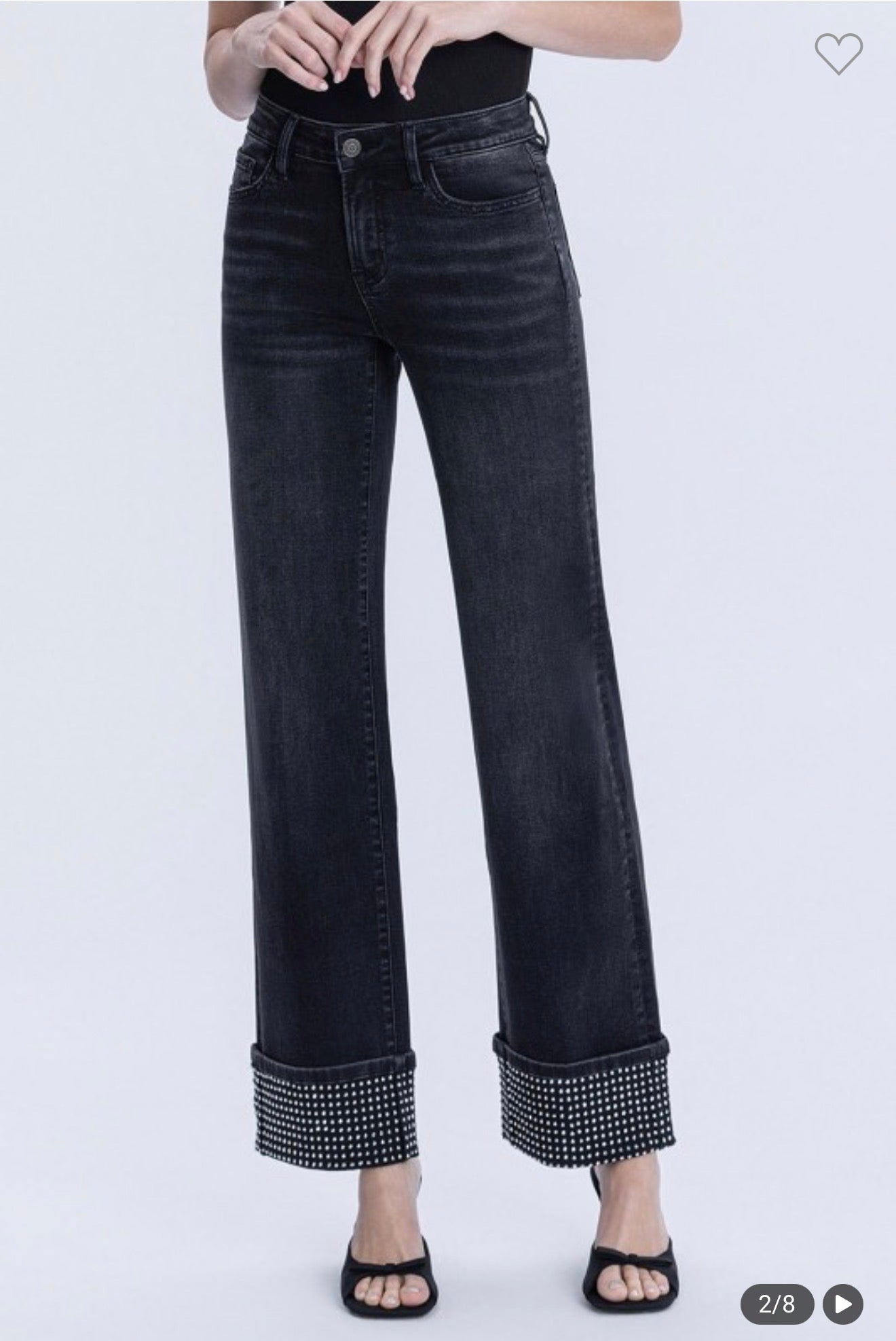Black Diamond Cuff Jeans