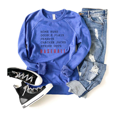 Homeruns Double Plays French Terry Raglan Sweatshirt 4.25