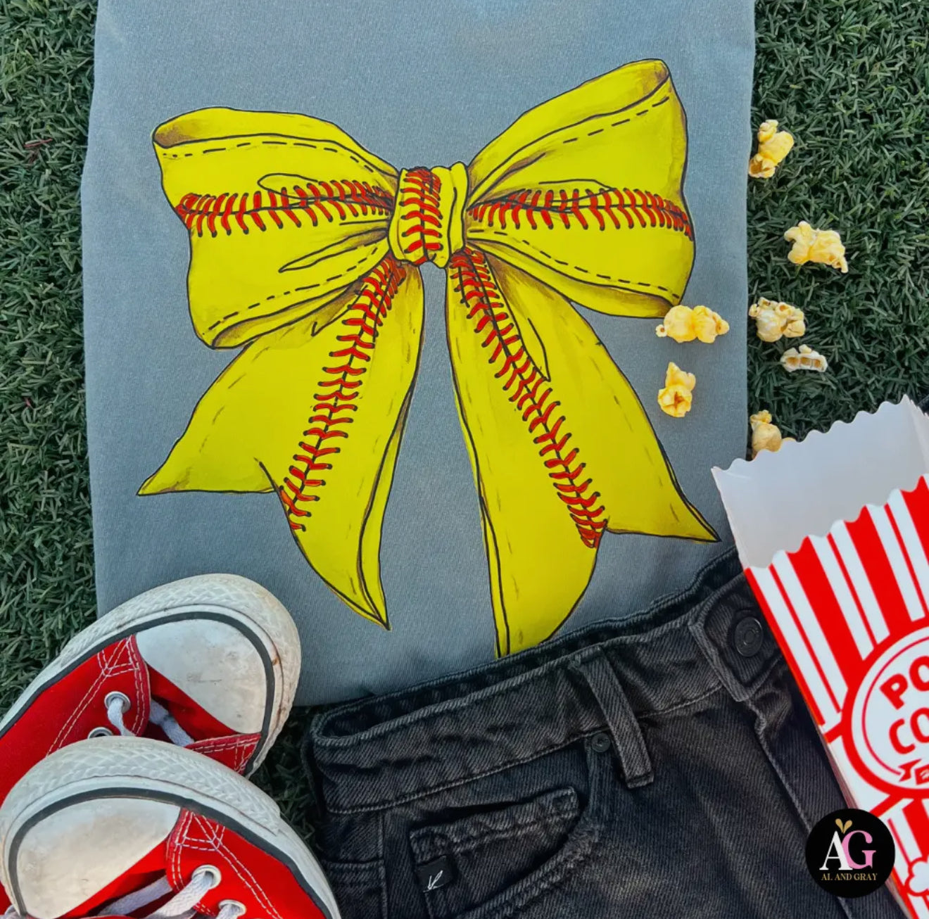 Softball Bow Tee 4.25