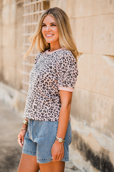 Rosé Leopard Tee