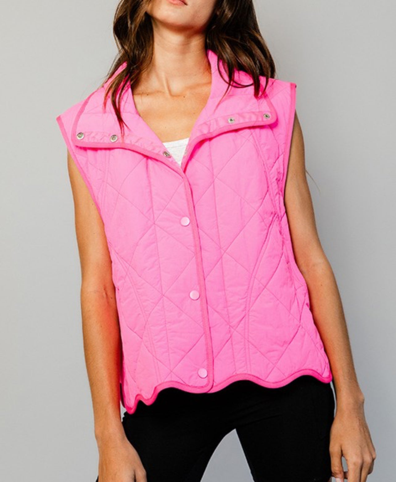 Hot Pink Quilted Vest