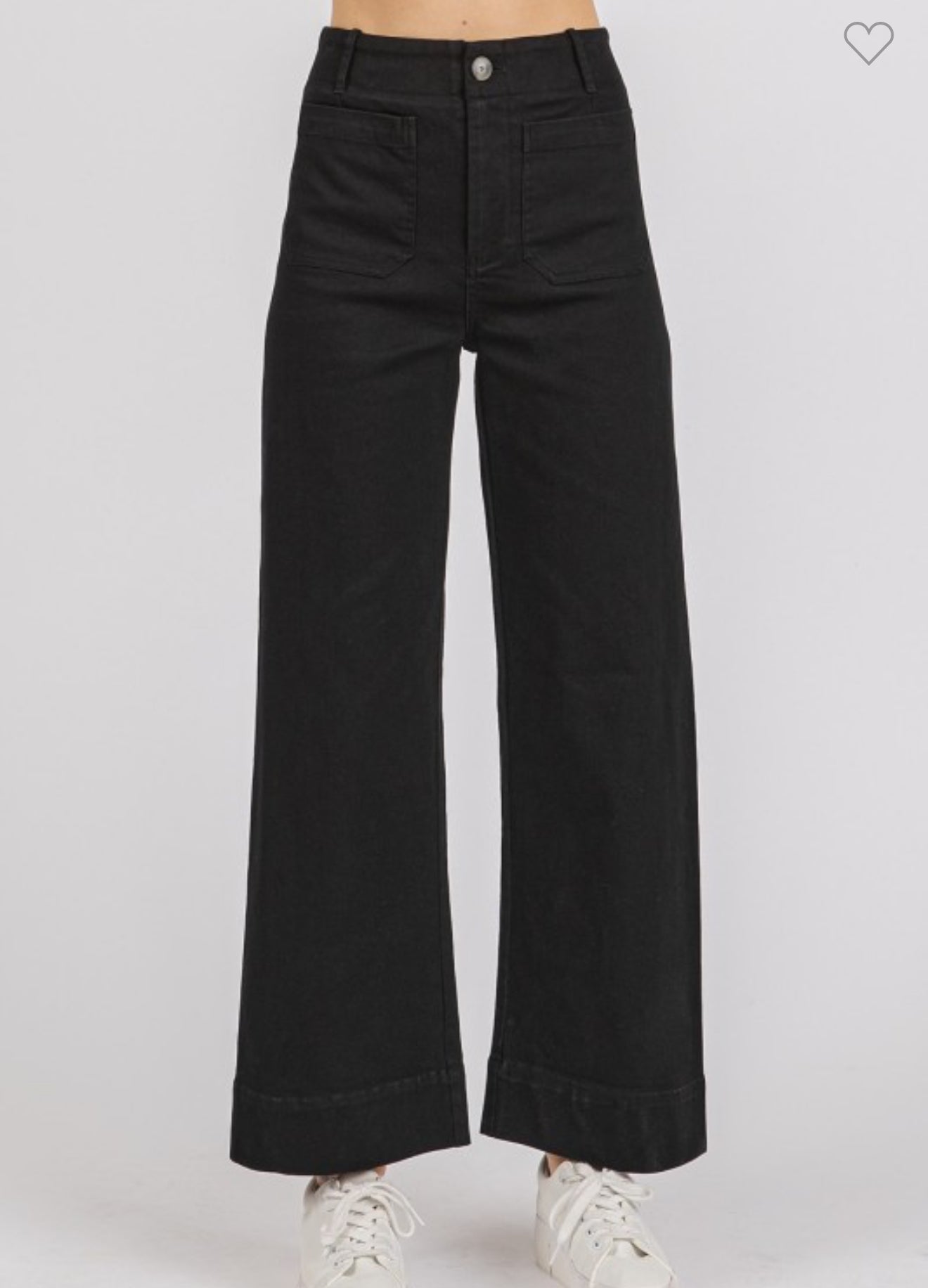 The Ridge Wide Leg Jean – Coal Black