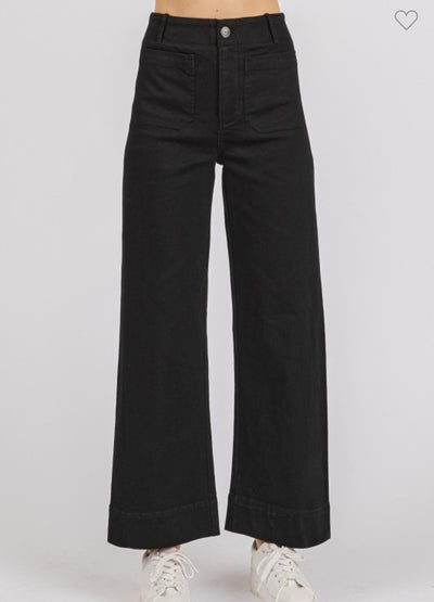 The Ridge Wide Leg Jean – Coal Black