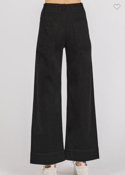The Ridge Wide Leg Jean – Coal Black