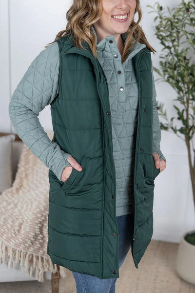 Harlow Vest- Hunter Green