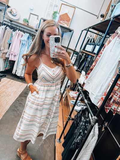 Sunstone Striped Midi Dress