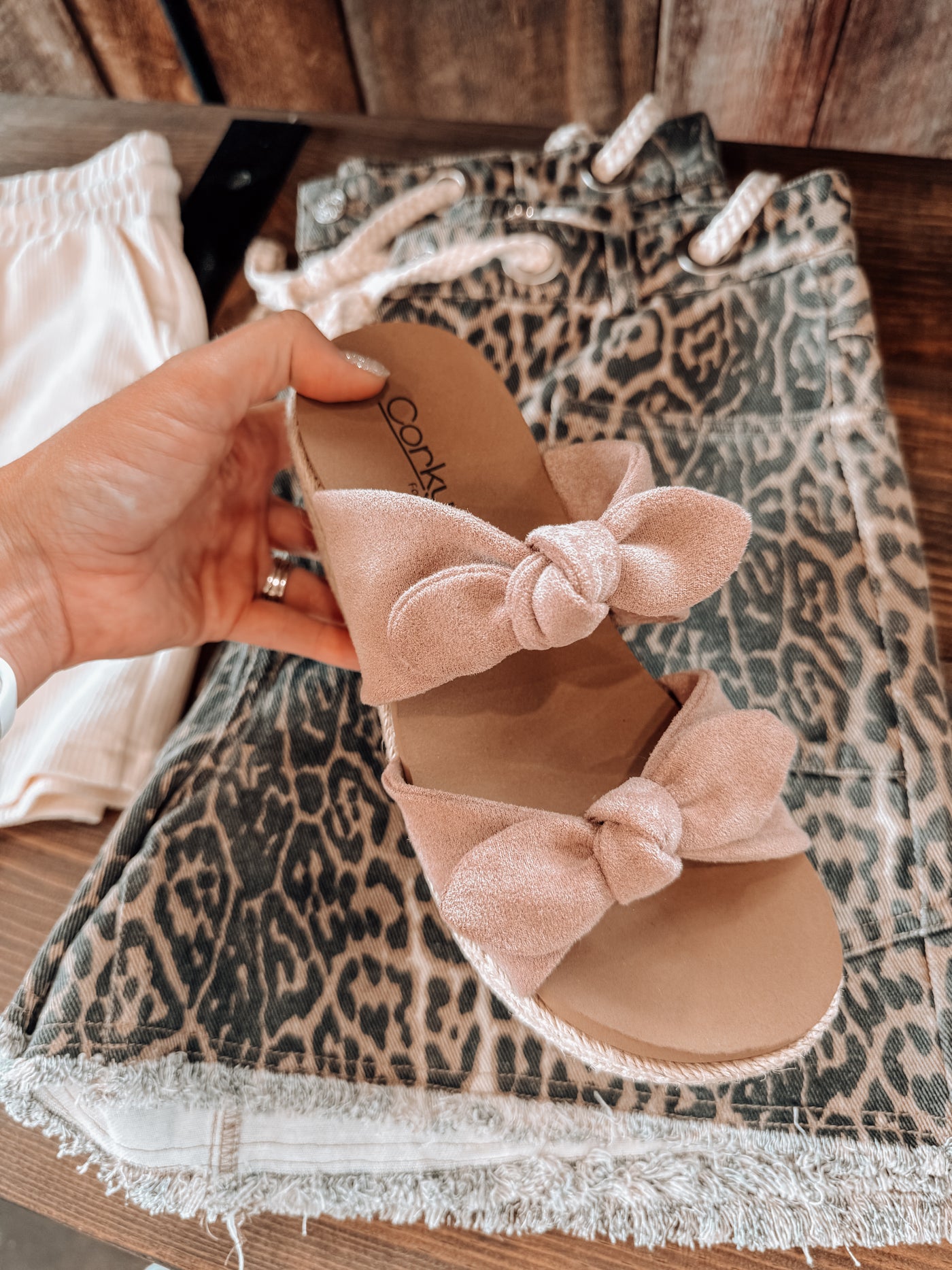 Corkys Tie The Knot- Blush Faux Suede