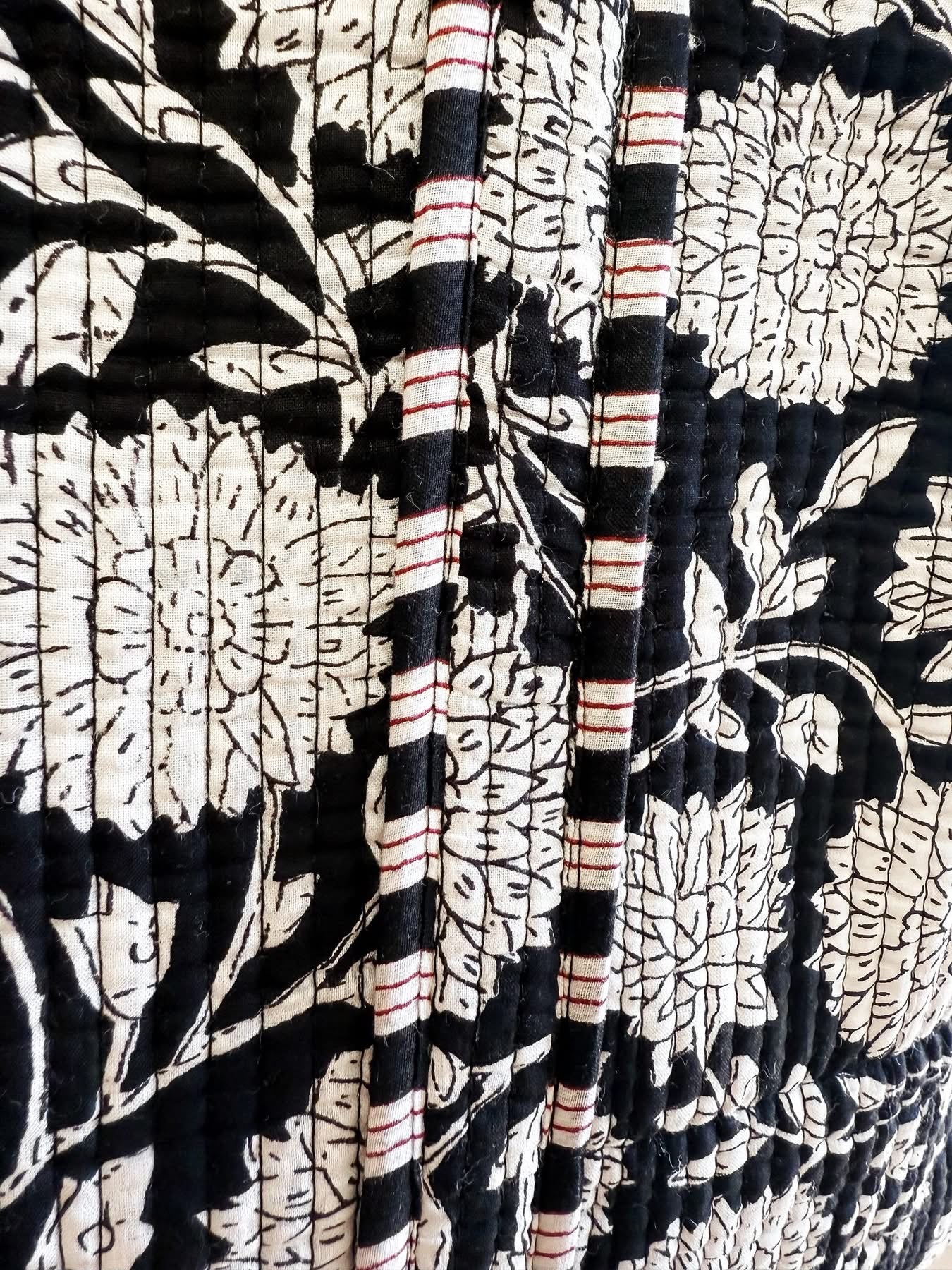 Midnight Blooms Quilted Bag