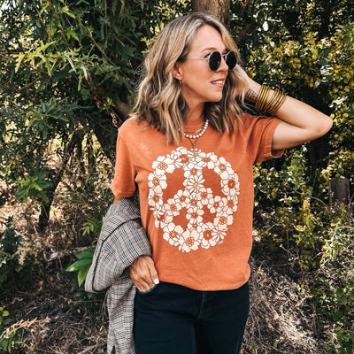 Peace Fall Floral Tee