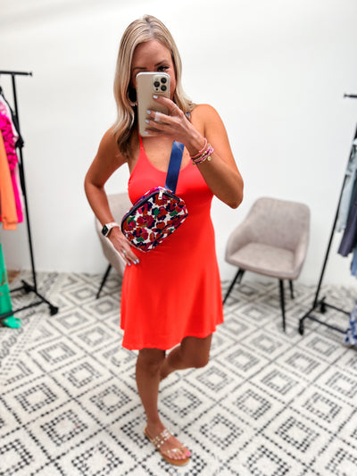 Setting Records Tennis Dress- Neon Coral