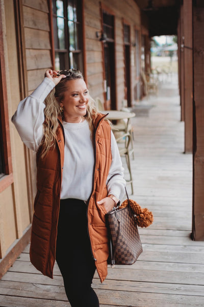 Harlow Vest- Cinnamon