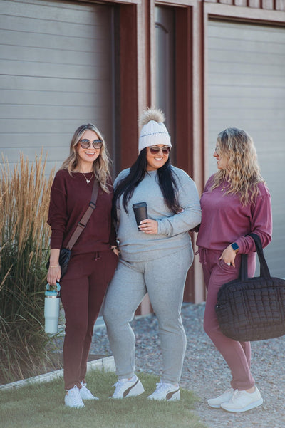 IN STOCK Corrine Joggers - Burgundy