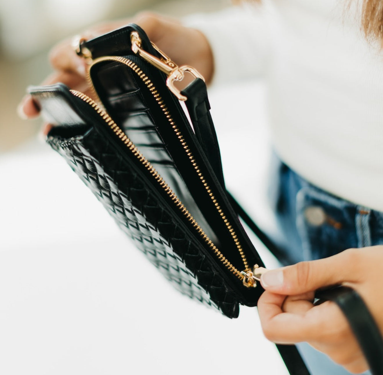 Woven Double Duty Phone Bag 8.28