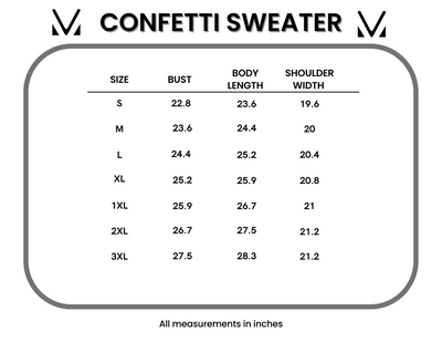 IN STOCK Confetti Sweater - Charcoal