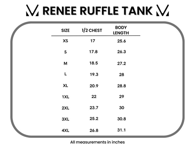 IN STOCK Renee Ruffle Tank Top - Watercolor Floral