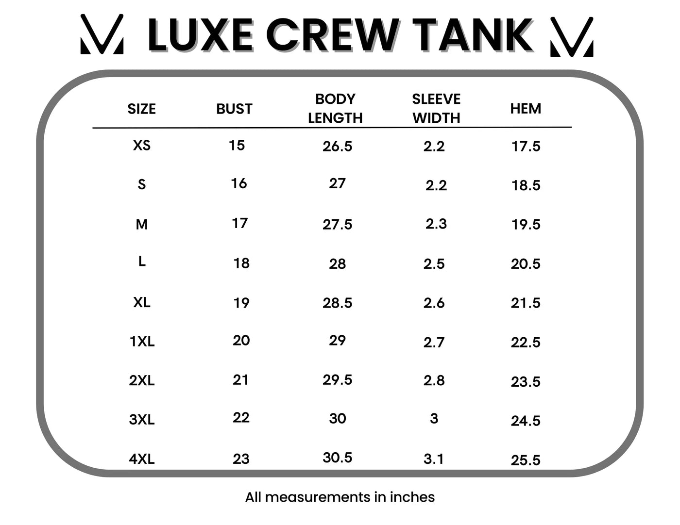 IN STOCK Luxe Crew Tank - Black